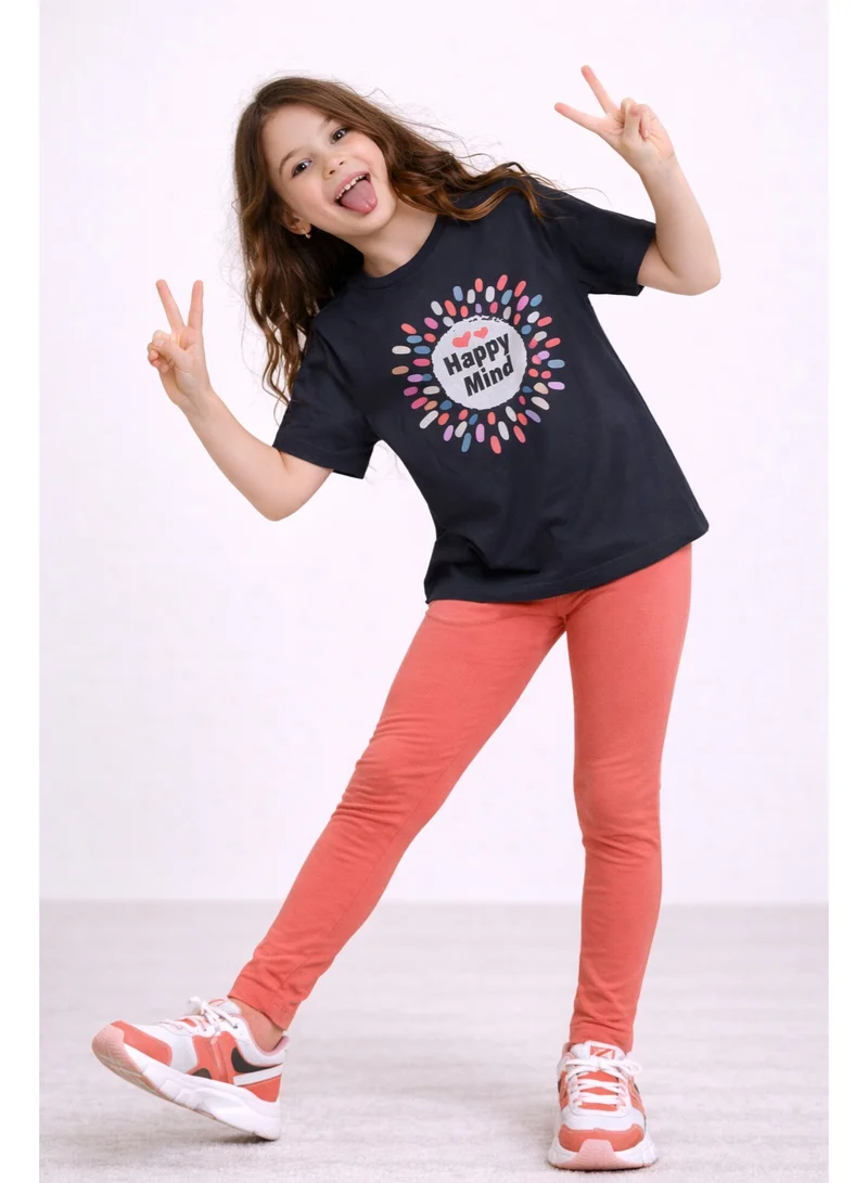 Victor And Jane Rust/Black Girls’ Multipack (2 Pack) – Graphic T-Shirts & Leggings Set (Basic Fit) for Women | Best Price UAE